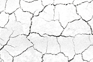 Texture soil dry crack background pattern of drought lack of water of nature white black old broken.