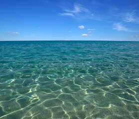 Blue sea water surface