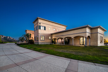 Exterior shot of the Luxury Mansion Southern California.
