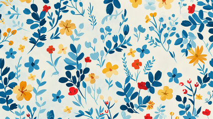 Scandinavian Style Flower Illustration Background