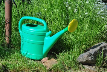 watering can in garden