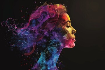 Abstract background in colors and patterns for Women´s Equality Day