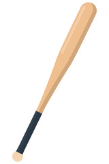 Flat icon baseball bat isolated on white background.
