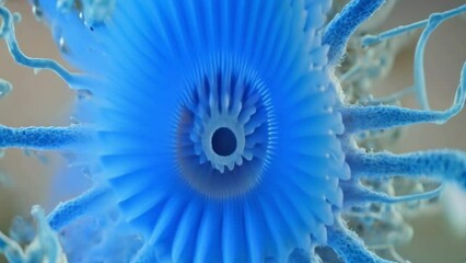 A gradual zoom-in captures the scientist examining intricate cellular structures through the microscope eyepiece. - Powered by Adobe