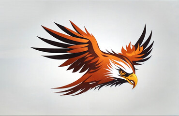 Obraz premium golden eagle with red wings