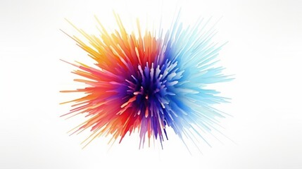 Fototapeta premium Abstract colorful paint explosion on white.