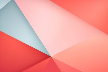 Coral minimalistic geometric abstract background diagonal triangle patterns vibrant header design poster design template web texture with copy space 