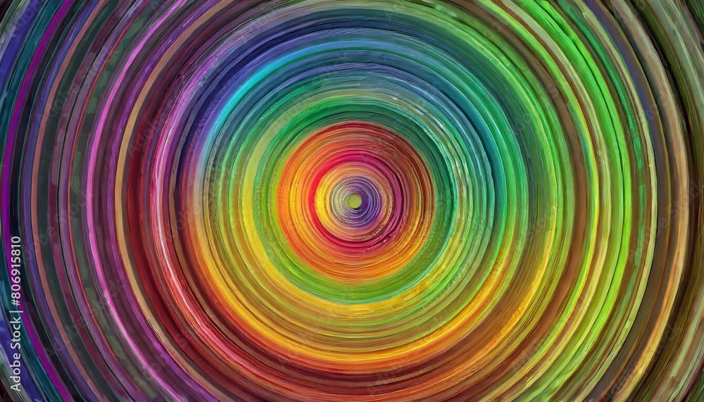 Wall mural Abstract rainbow color spin illusion background