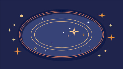 Naklejka premium A series of gently glowing stars outlining the outline of a plate representing the stoic practice of moderation.. Vector illustration