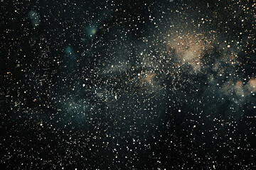 Obraz premium Generative ai on theme of beautiful starfall in sky, bright meteorites glow in atmosphere