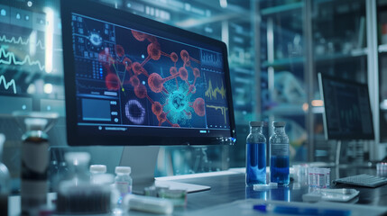 Close-Up of a Computer Virus