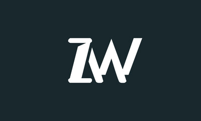 Alphabet letters Initials Monogram logo ZW, WZ, Z and W