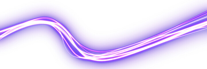 wavy purple light line futuristic element