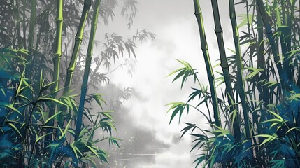 Chinese style landscape painting and ink painting