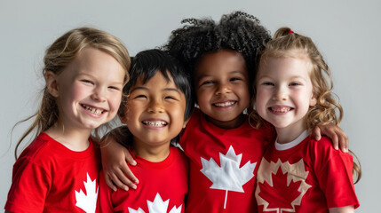 Joyful Youth: Young Children Unite on Canada Day