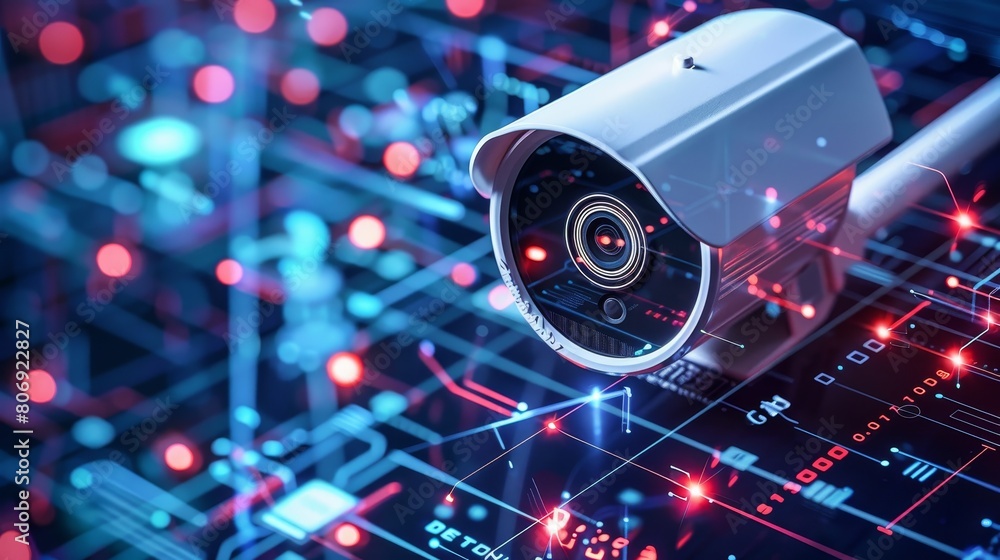 Poster secure data with modern surveillance.