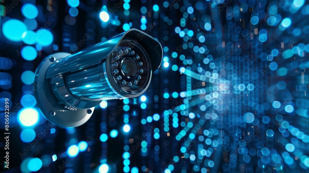 Poster secure data with modern surveillance.