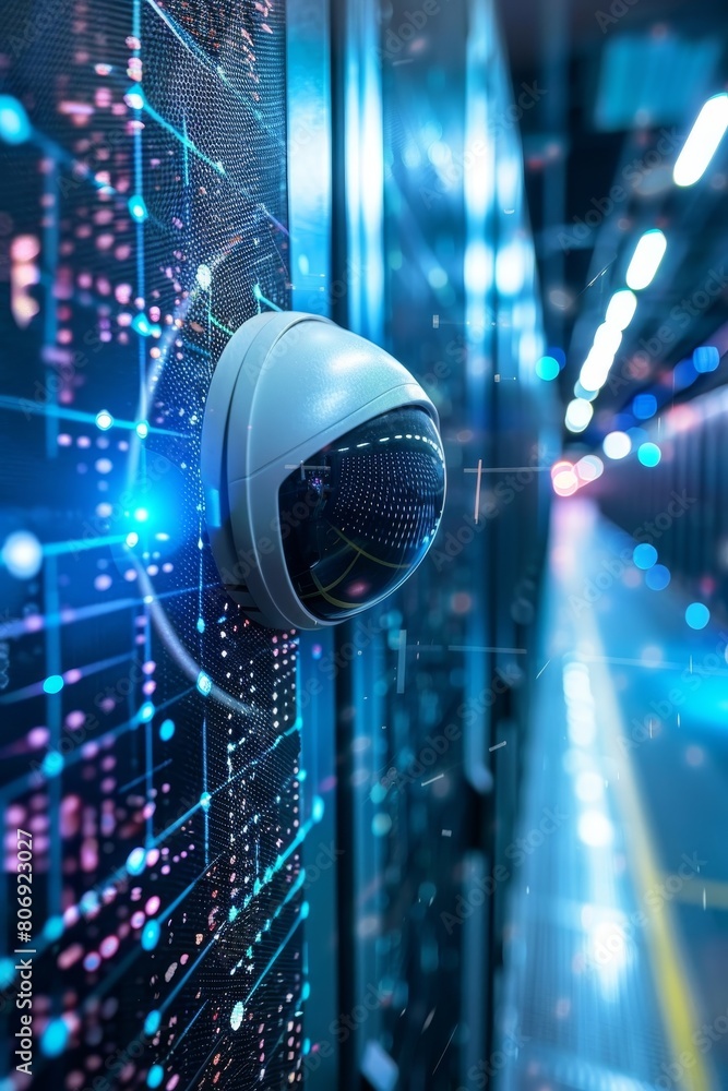 Poster secure data with modern surveillance.