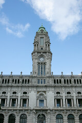 Fototapeta premium Porto town hall on Avenida Dos Aliados