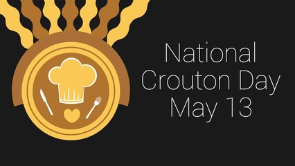 National Crouton Day web banner design illustration