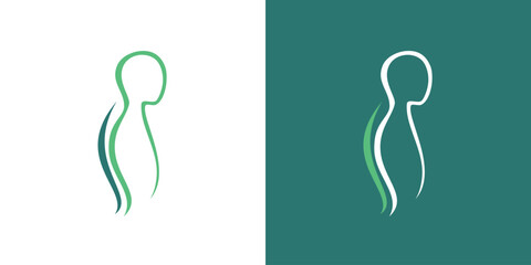 Human body vector logo icon outline design medical health care
