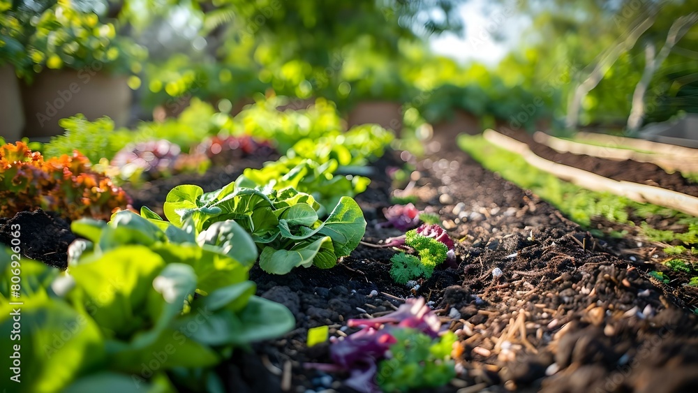Poster composting is a sustainable organic farming technique that utilizes permaculture principles. concept