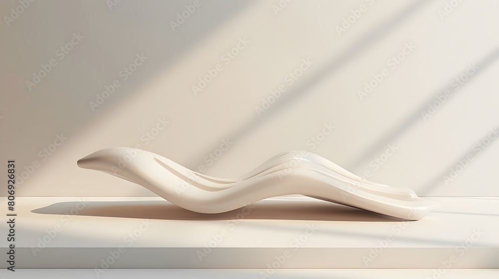 Poster 3d product unique platform in minimalistic style