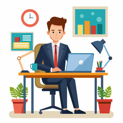 businessman-entrepreneur-working-at-office-desk-on
