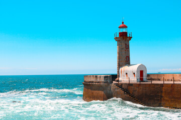 Felgueiras Lighthouse in Porto, Portugal, 2018