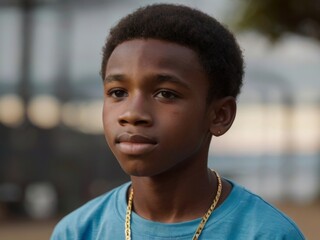 Young teenage African boy portrait