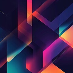 Fototapeta premium Geometric Synthwave Background Illustration