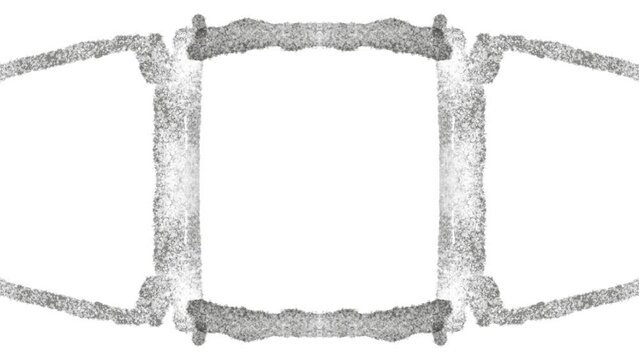 Dirty watercolor stripes connect and form a frame. A logo or text will fit inside this object.