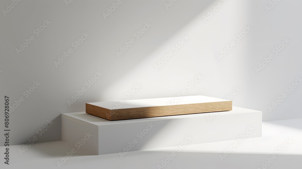 Poster 3d product unique platform in minimalistic style