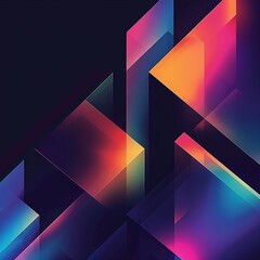 Geometric Synthwave Background Illustration