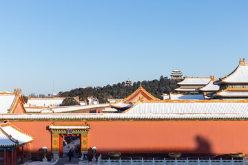 winter Forbidden city after snow