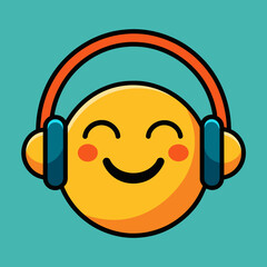 smiley-face-holding-headphones-listening-to-music