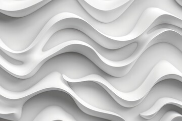 A macro photography shot of a white linen cloth with waves, displaying tints and shades. The pattern resembles automotive design elements,