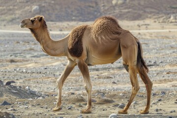 a brown camel at the farm at eid al adha