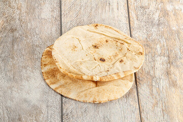 Traditional eastern round pita bread