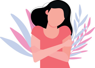 The girl loves herself.