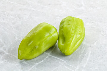 Green raw fresh bell pepper