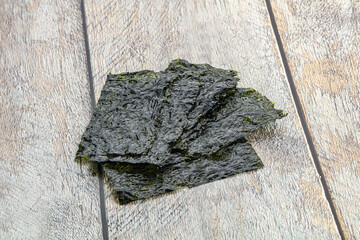 Korean nori seaweed chips heap