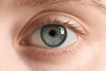 Fototapeta premium Macro photo of woman with beautiful eyes