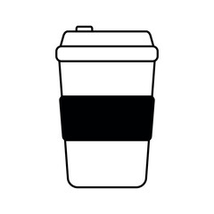Coffee cup icon. Vector illustration isolated on white