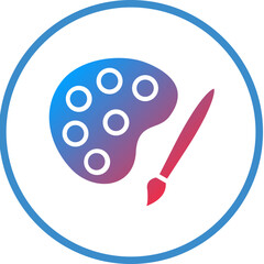 Color Palette Icon Style