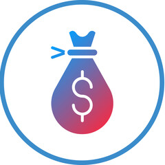 Money Bag Icon Style