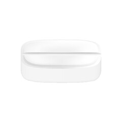 Antibiotic pills isolated on white background. Collection of oval, round and capsule shaped tablets. Medicine and drugs. Realistic 3d Vector illustration