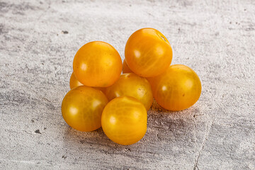 Ripe tasty yellow cherry tomato