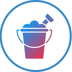 Sand Bucket Icon Style