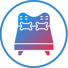 Double Bed Icon Style